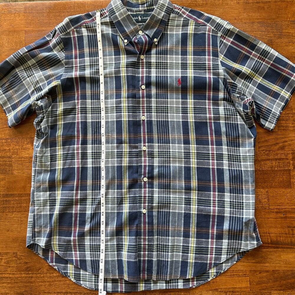 Polo Ralph Lauren men’s casual plaid short sleeve button-down size XL - Picture 8 of 8